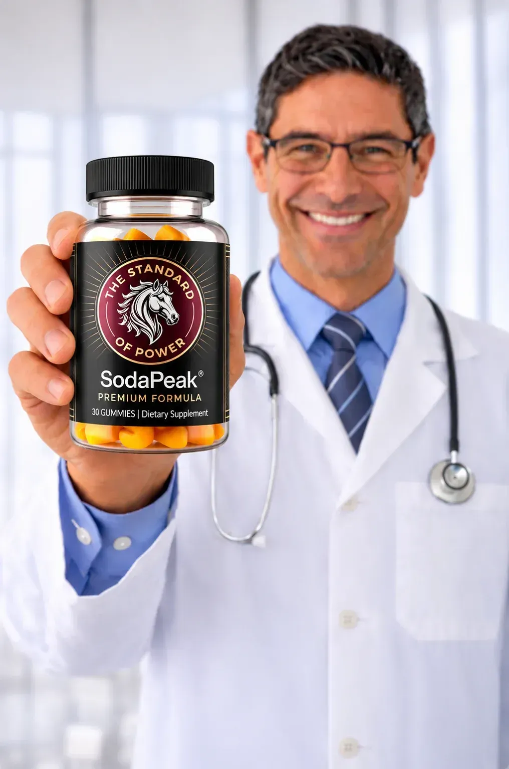 Doctor holding SodaPeak